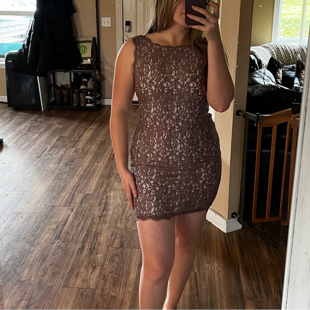 Lace mini dress